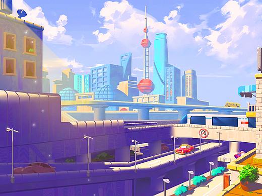 城市一角（个人主页-ZMzIwMDQxMTY=） - 商业插画 - 站酷设计师毛毛哟原创素材 - 站酷ZCOOL