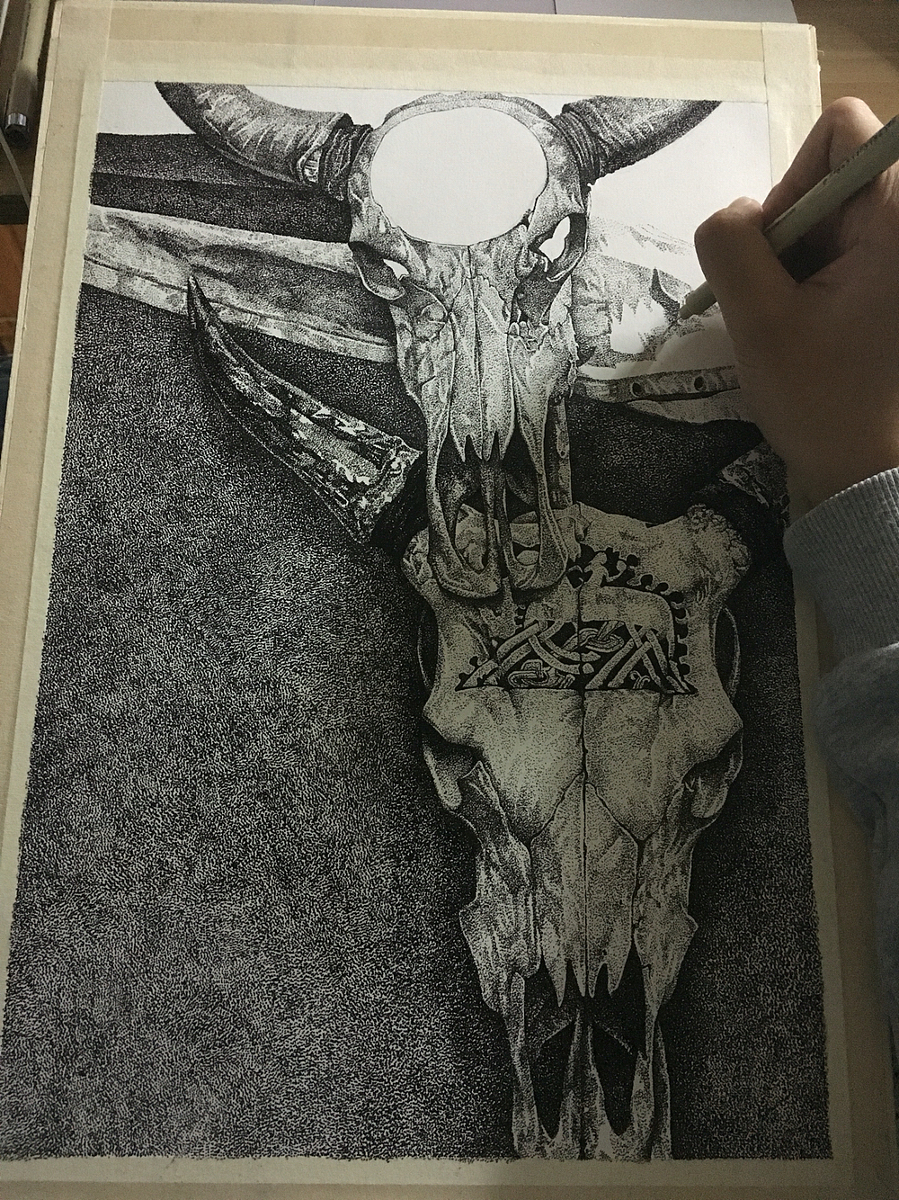 羊骨/点绘（图ZNDY0Njg2ODQ=） - 艺术插画 - 站酷设计师吴红真同學原创素材 - 站酷ZCOOL