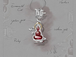 紅寶石特殊佛形切割 |