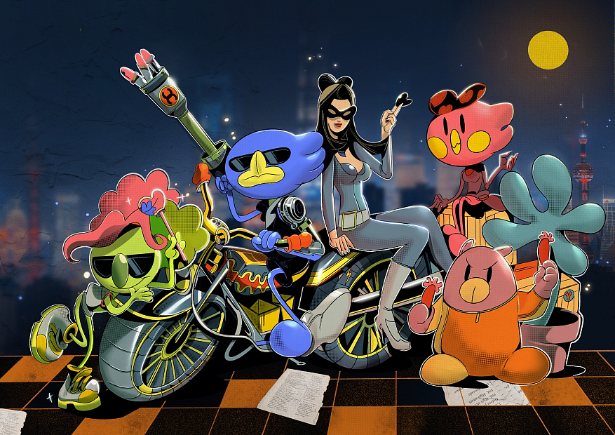 《女孩们》（图ZMzE4MjM3NDY0） - 新锐潮流插画 - 站酷设计师coop纪社原创素材 - 站酷ZCOOL