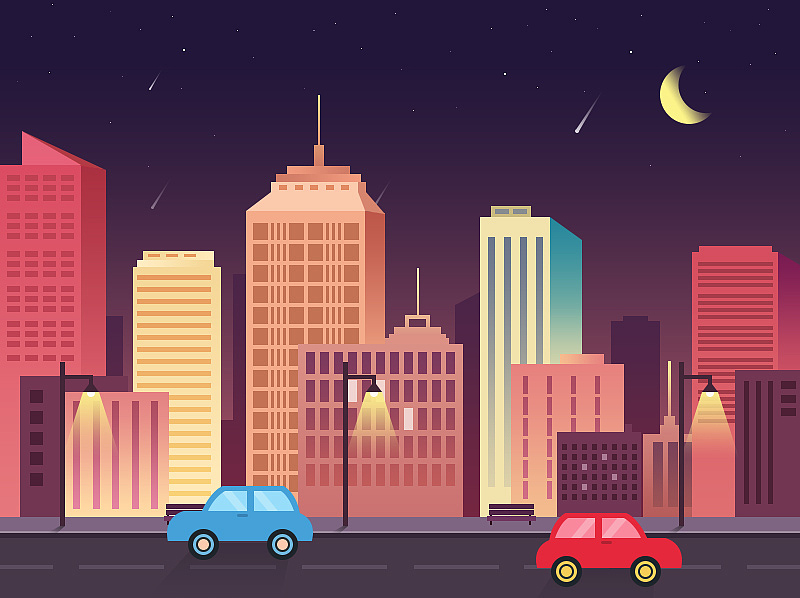 动效|UI图形临摹-都市