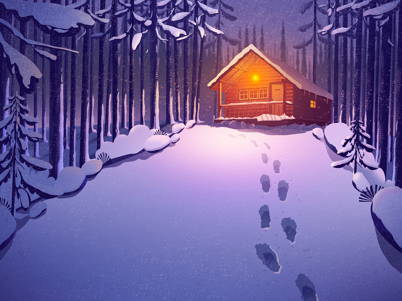 雪景动画视频背景素材-livekong来悟空-素材类-卡通素材