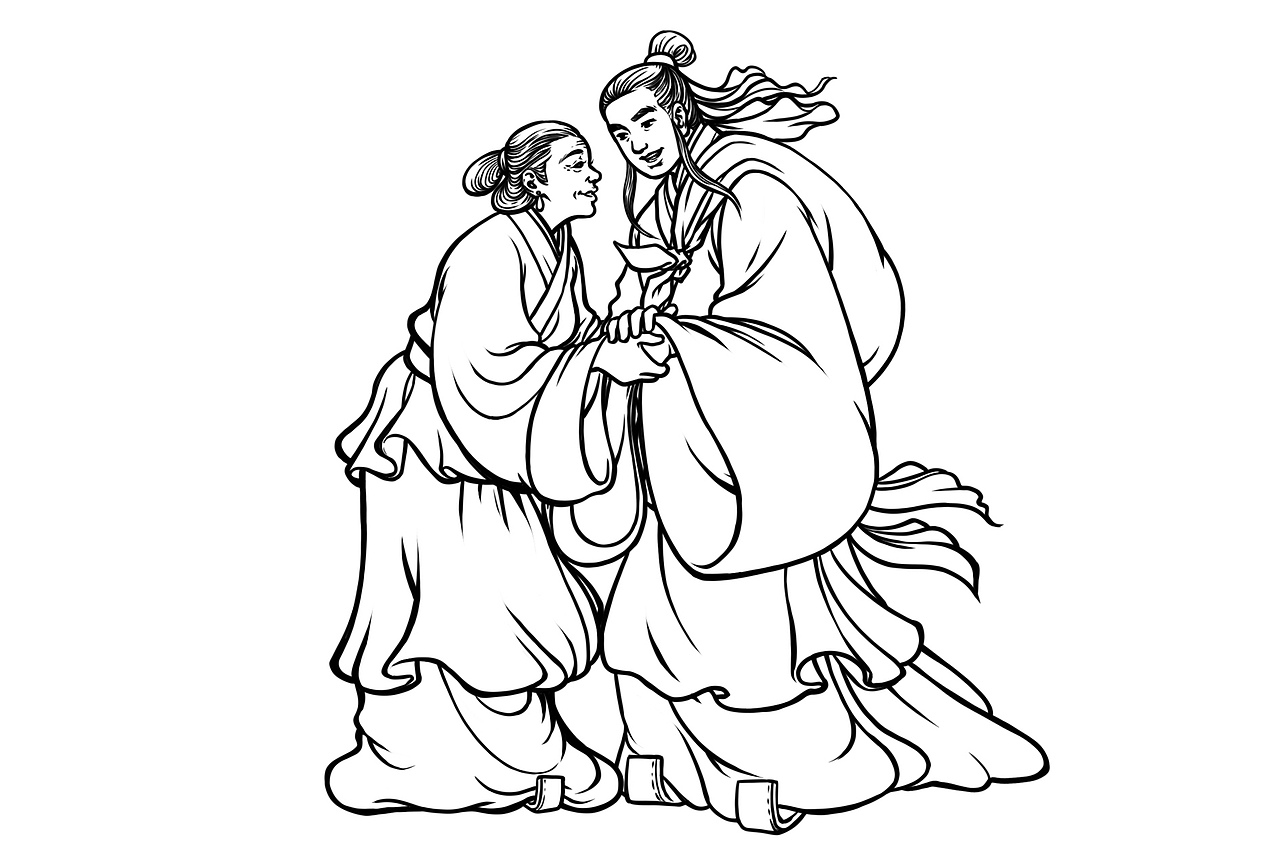 对外宣传，中国传统美德杂录配插（图ZMTc4Nzg2NDY0） - 商业插画 - 站酷设计师tuteng000001原创素材 - 站酷ZCOOL