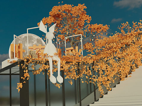 秋日捕风美陈搭建（个人主页-ZNjY1Nzg0NDg=） - 展陈设计 - 站酷设计师攀岩的瓜子原创素材 - 站酷ZCOOL