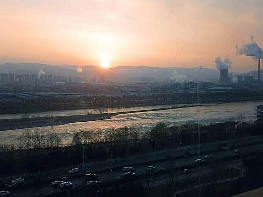 风景图，日落西山美景