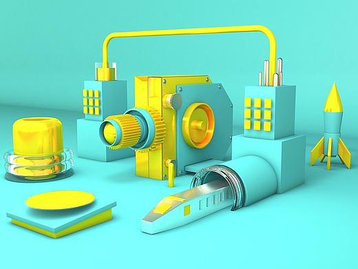 C4D练习（个人主页-ZMjkyOTk5NzY=） - 场景 - 站酷设计师苏兔子原创素材 - 站酷ZCOOL