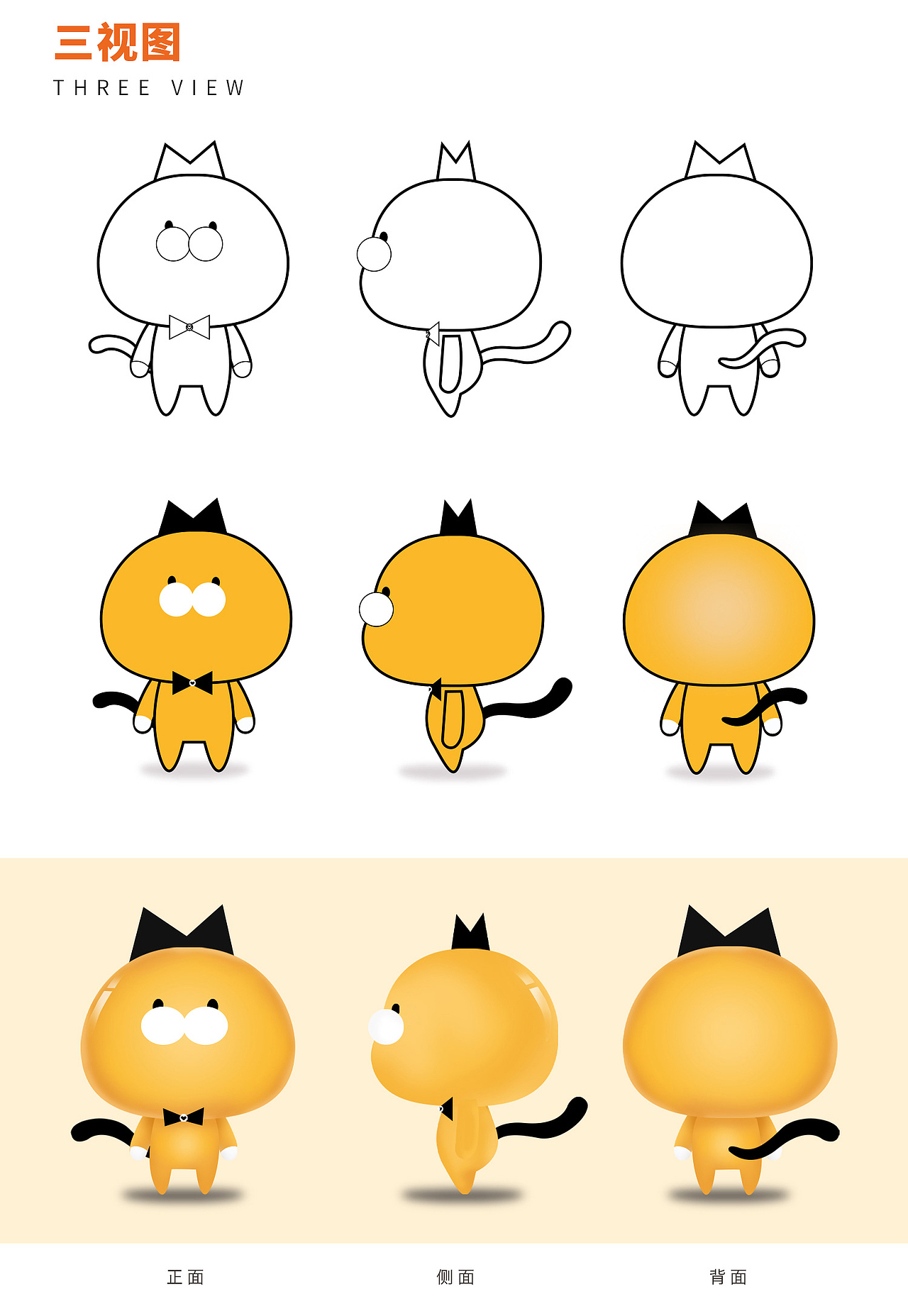 卡通形象ip设计爱吃的大橘猫享宝