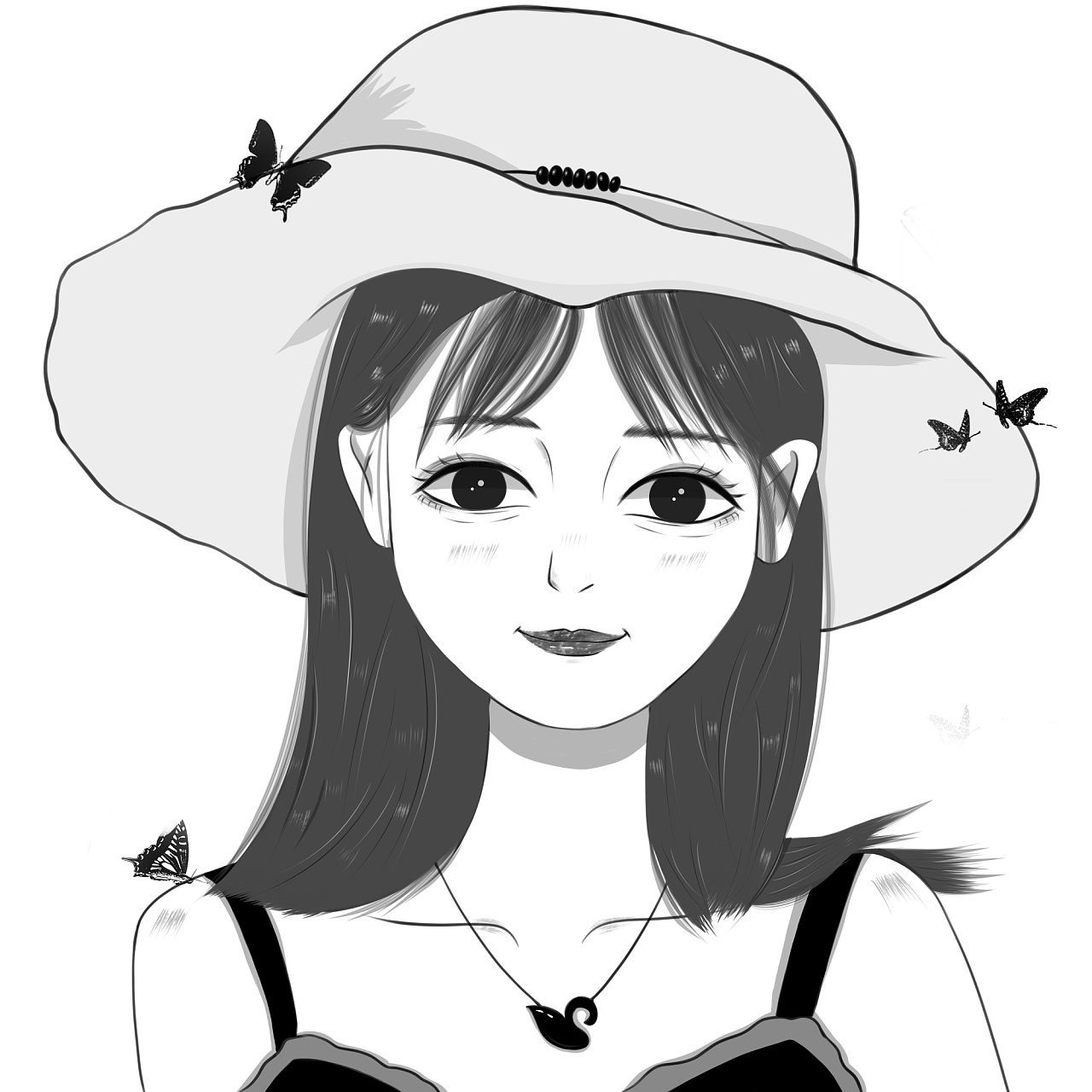 黑白漫画手绘头像|插画|艺术插画|柔宝roy - 原创作品 - 站酷 (zcool)