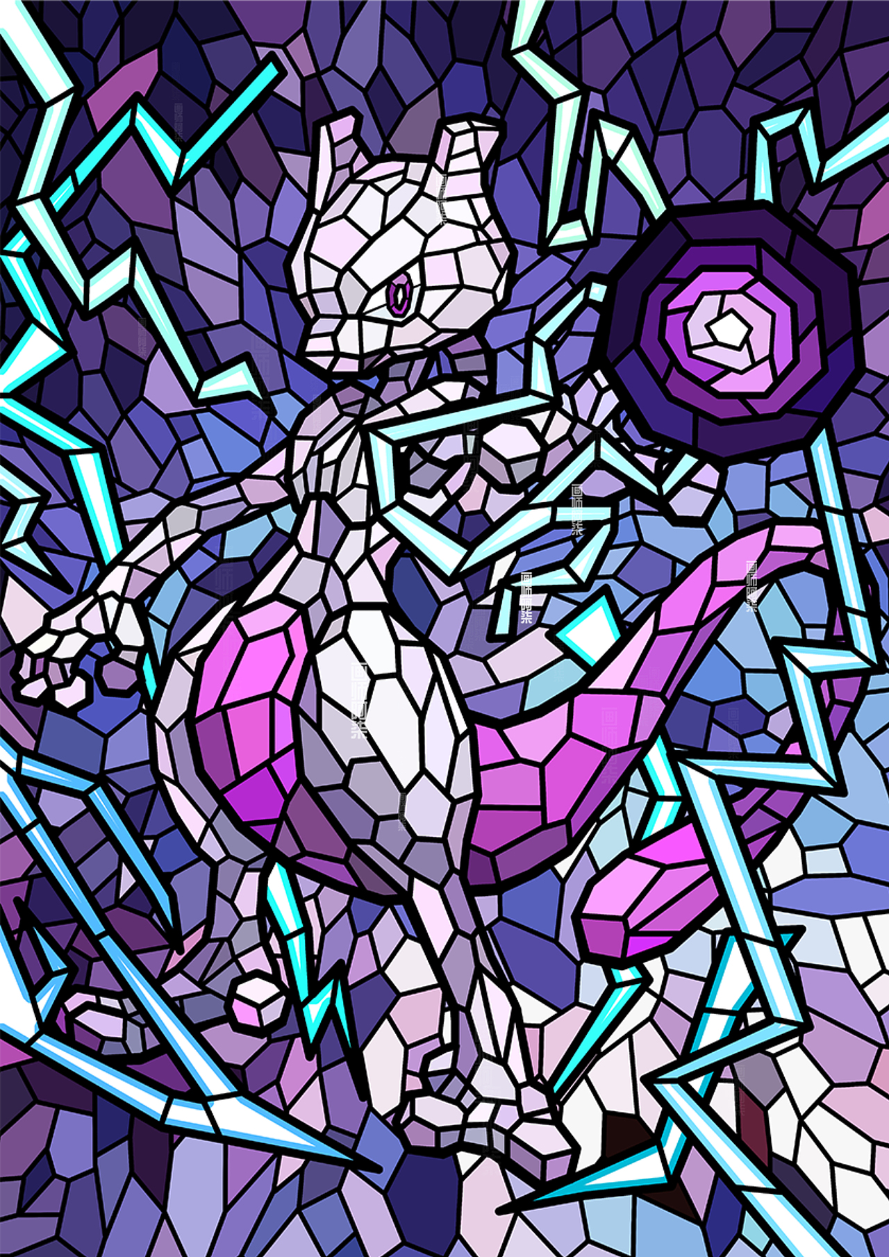 宝可梦卡牌教堂玻璃风格卡牌创作（图ZMzczMTg5Mzg4） - 图案 - 站酷设计师画师阿柒原创素材 - 站酷ZCOOL