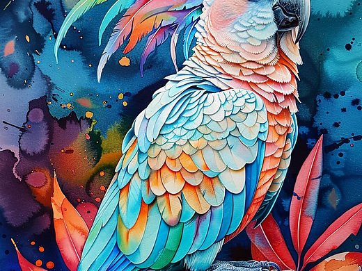水彩鹦鹉