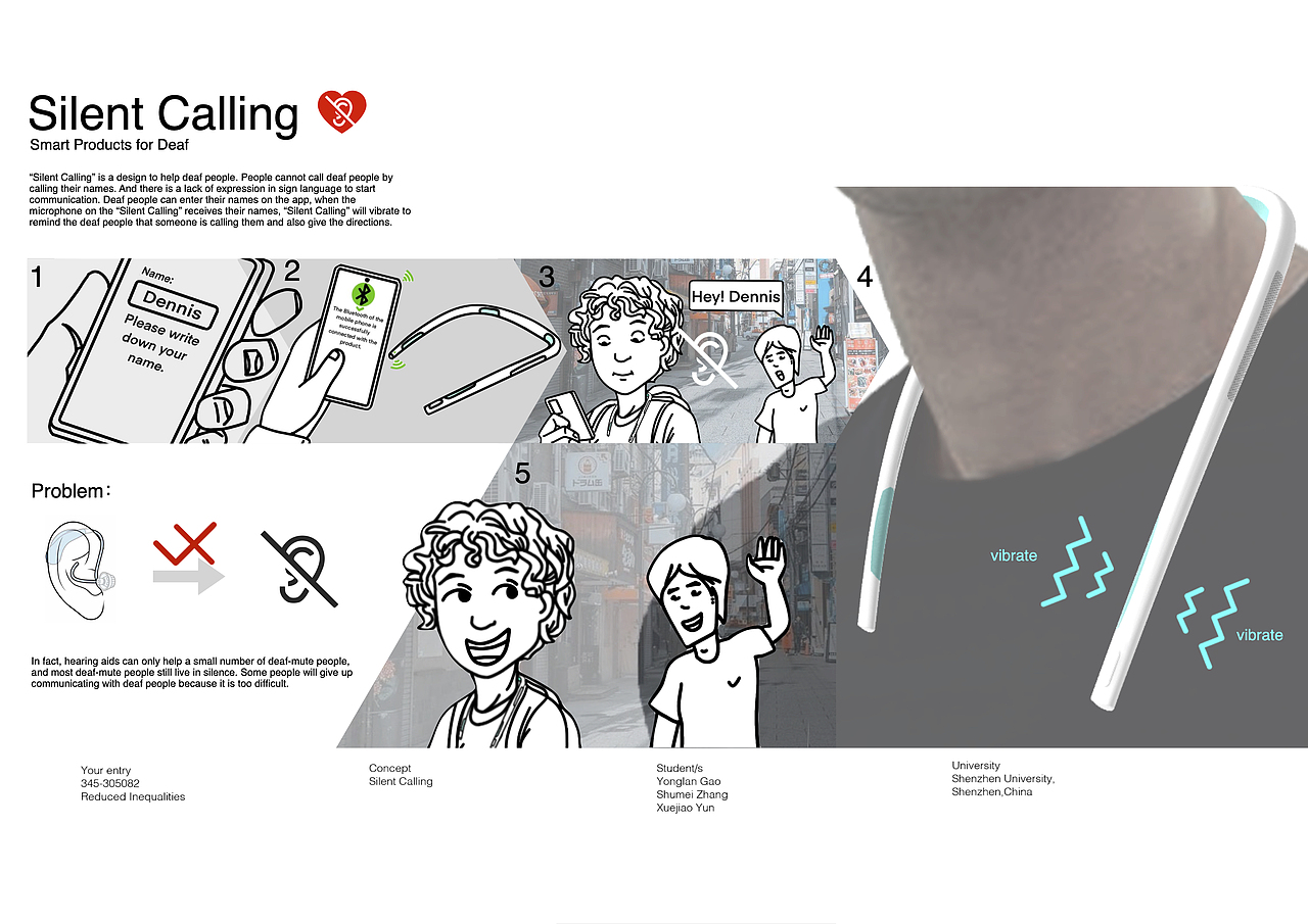 Silent Calling针对听力障碍人士的智能穿戴设别