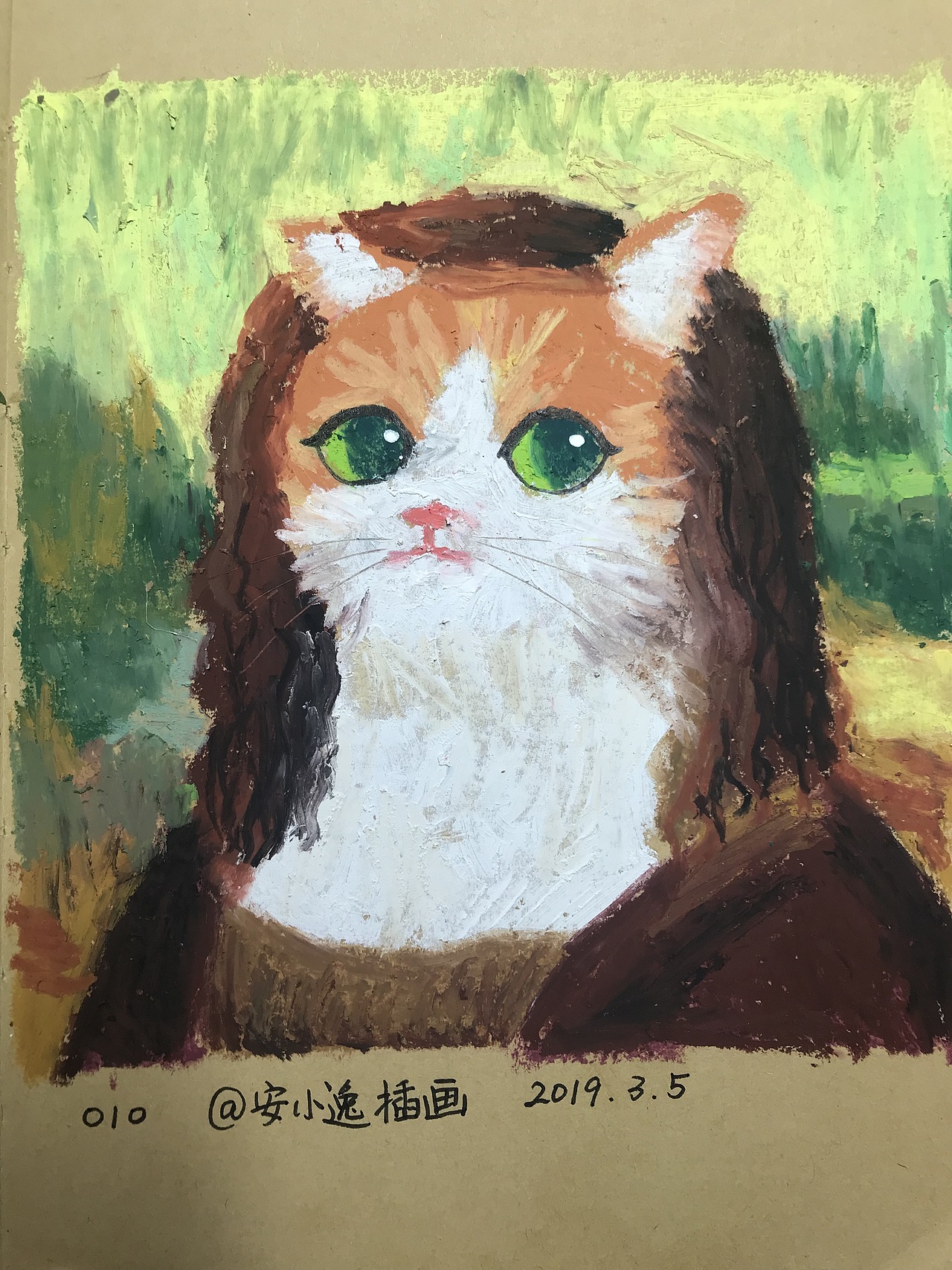 100只猫油画棒第二波（图ZMTQ5Mjg5NDg4） - 儿童插画 - 站酷设计师安小逸插画原创素材 - 站酷ZCOOL