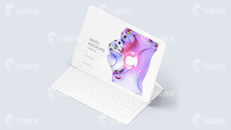 ipad pro白模 苹果平板电脑智能贴图样机模板版psd素材