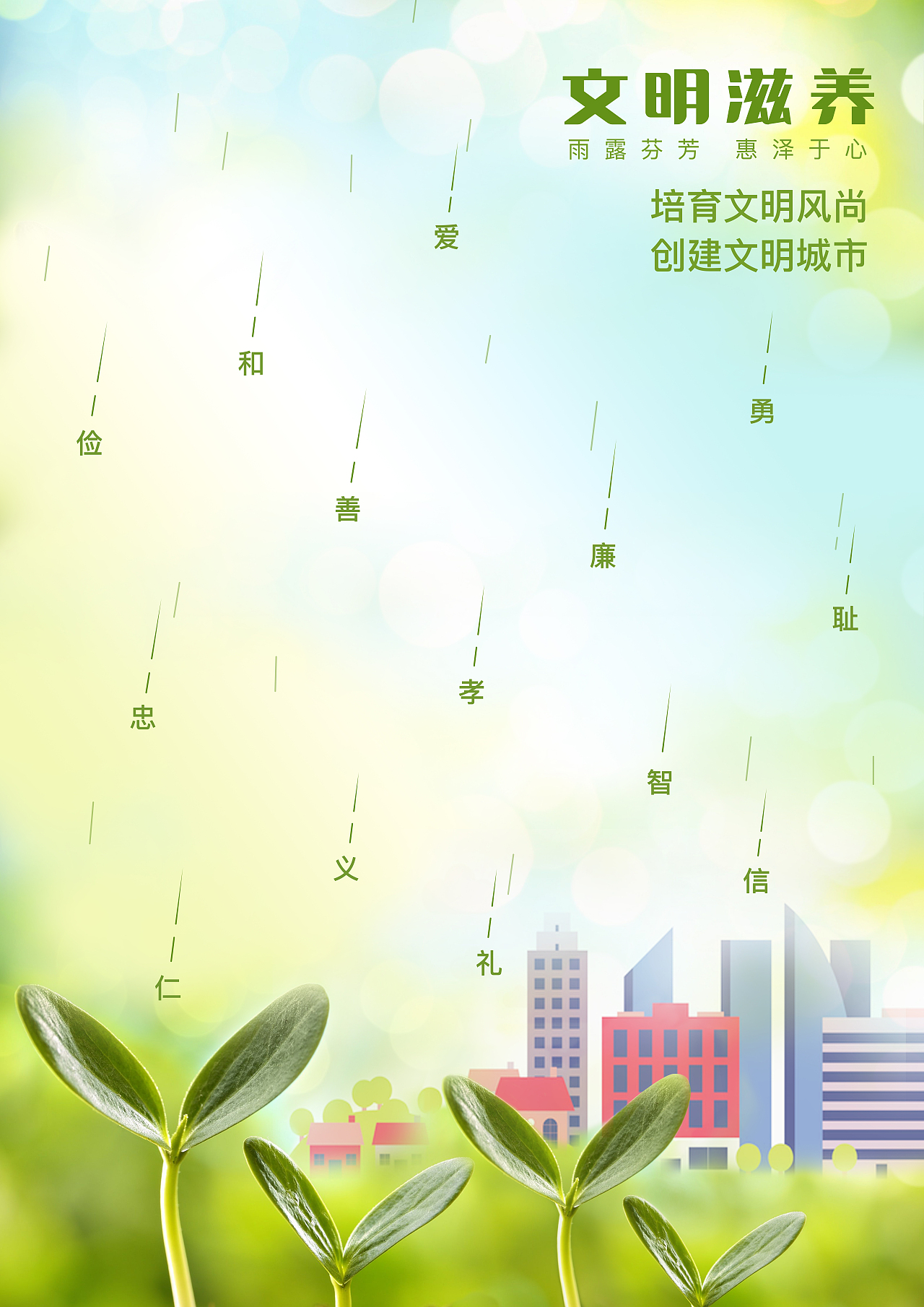 创建文明城市海报