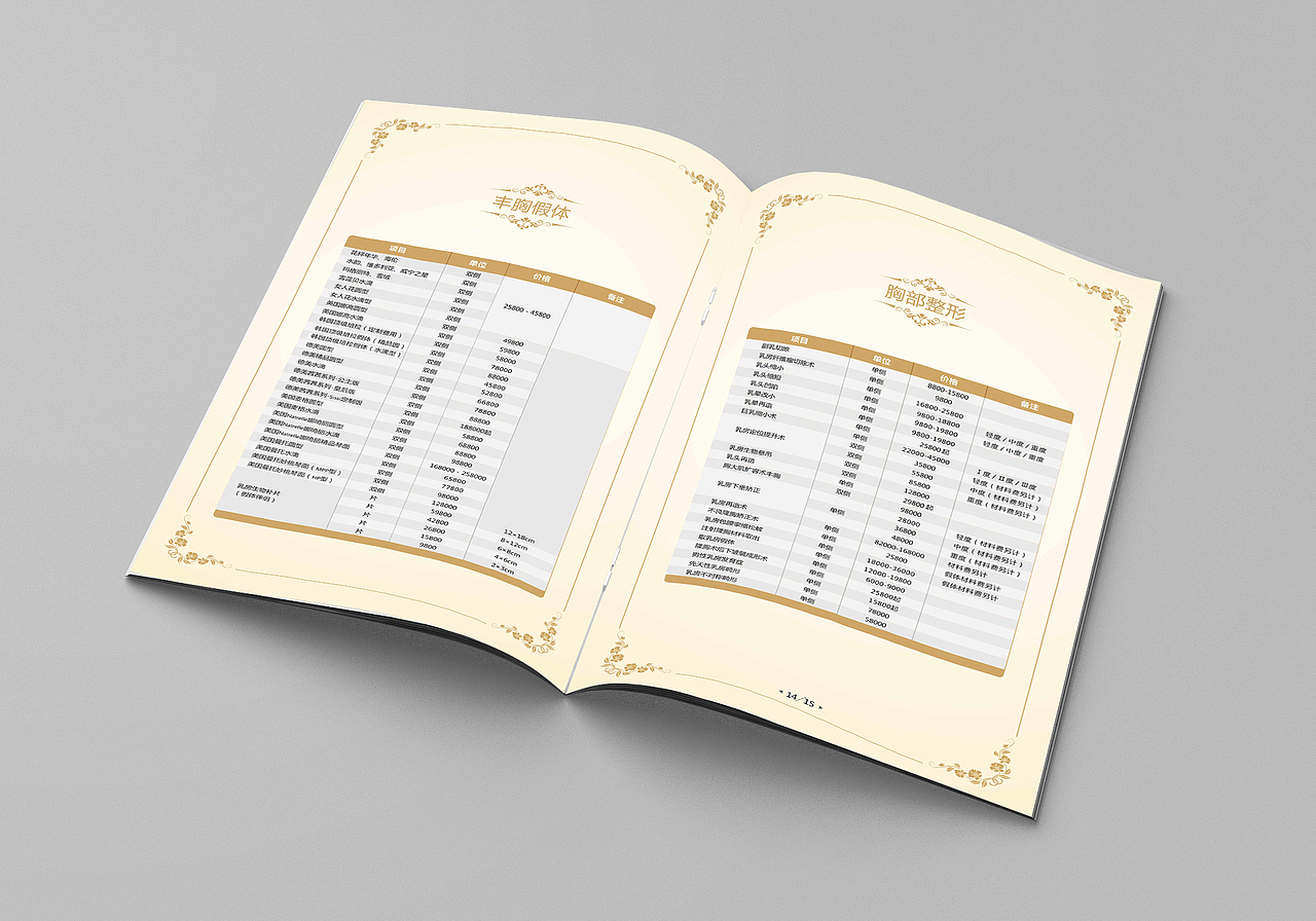 医美 整形 价格册 画册（图ZMTQzNTI2MDE2） - 书籍/画册 - 站酷设计师刘小哥520原创素材 - 站酷ZCOOL