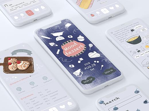 Mood Dessert（个人主页-ZNDM5MzAyMjA=） - APP界面 - 站酷设计师ChenchenBeryl原创素材 - 站酷ZCOOL
