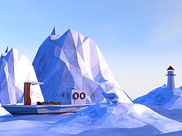 C4D作品-冰川