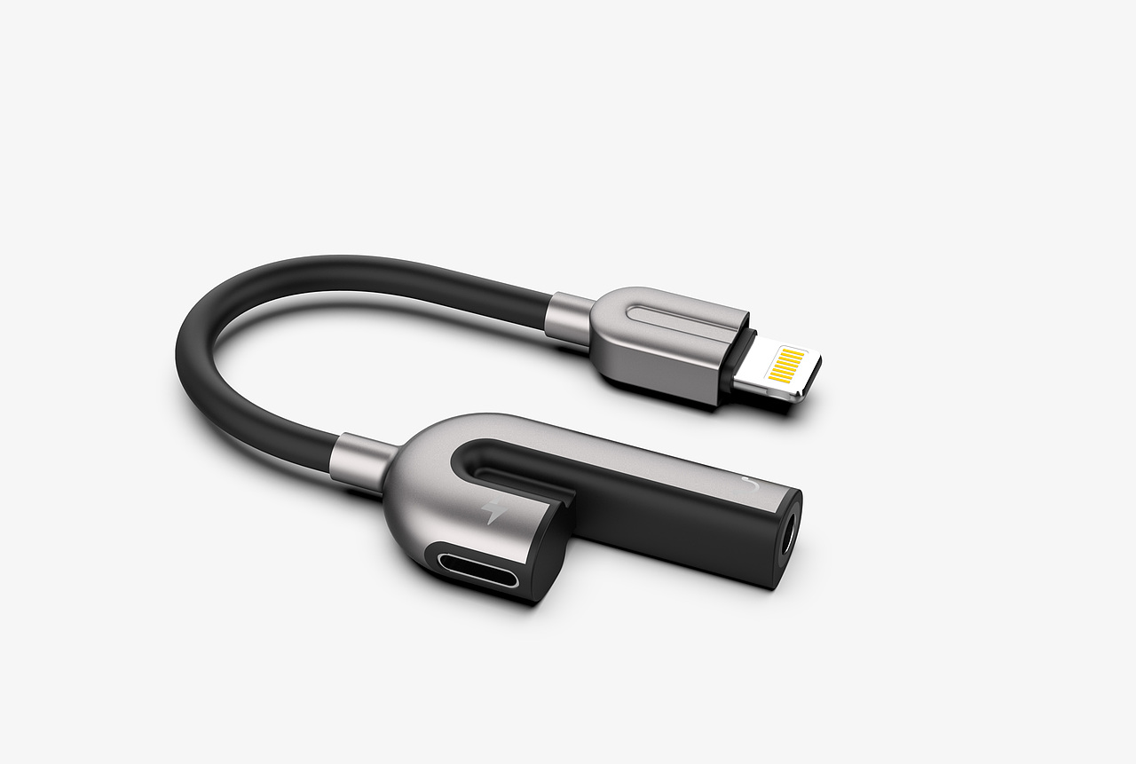 几款苹果数据线音频/充电转接头设计