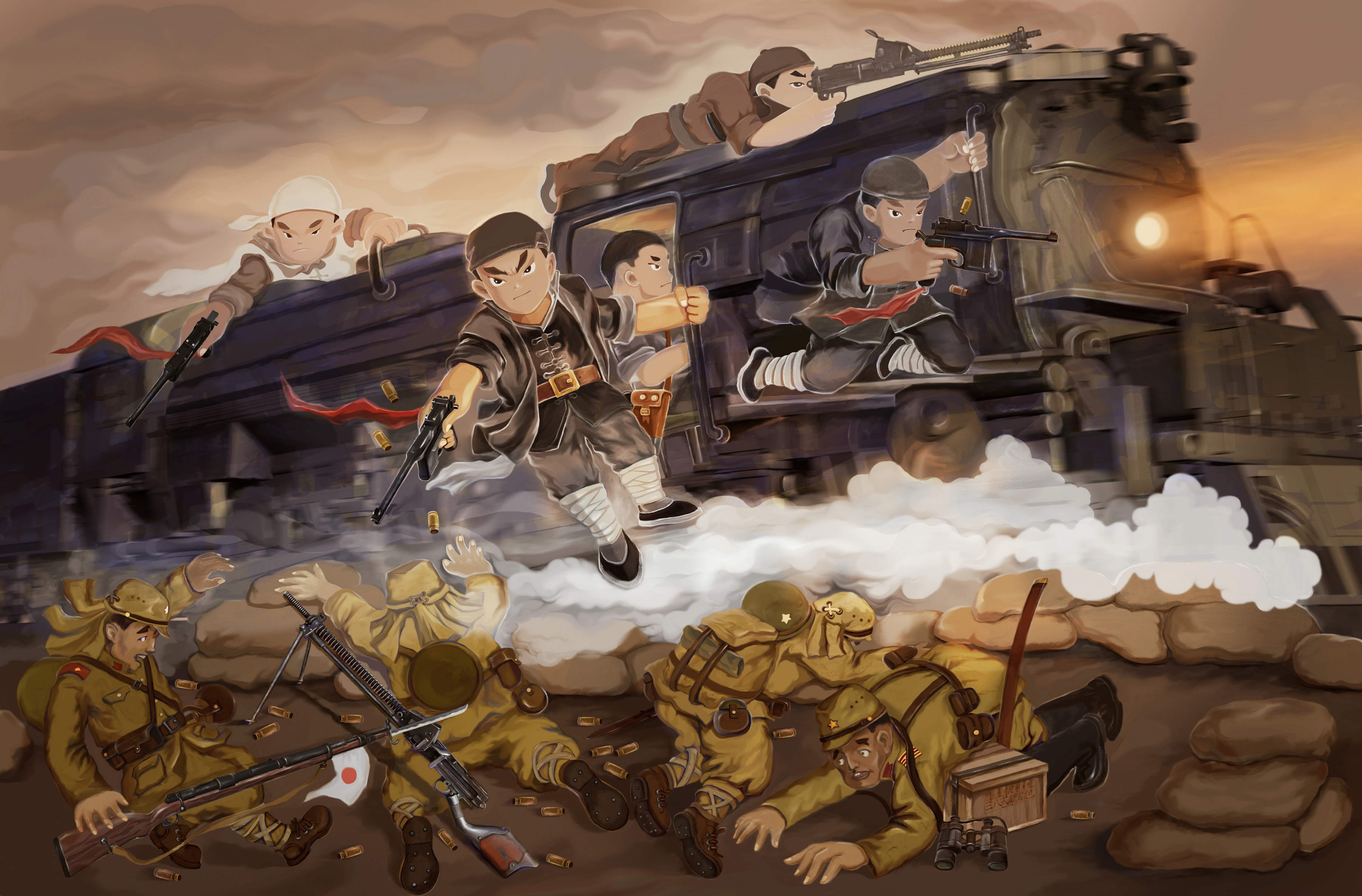 铁道游击队背景图图片