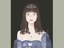给Lulu的复古人像插画