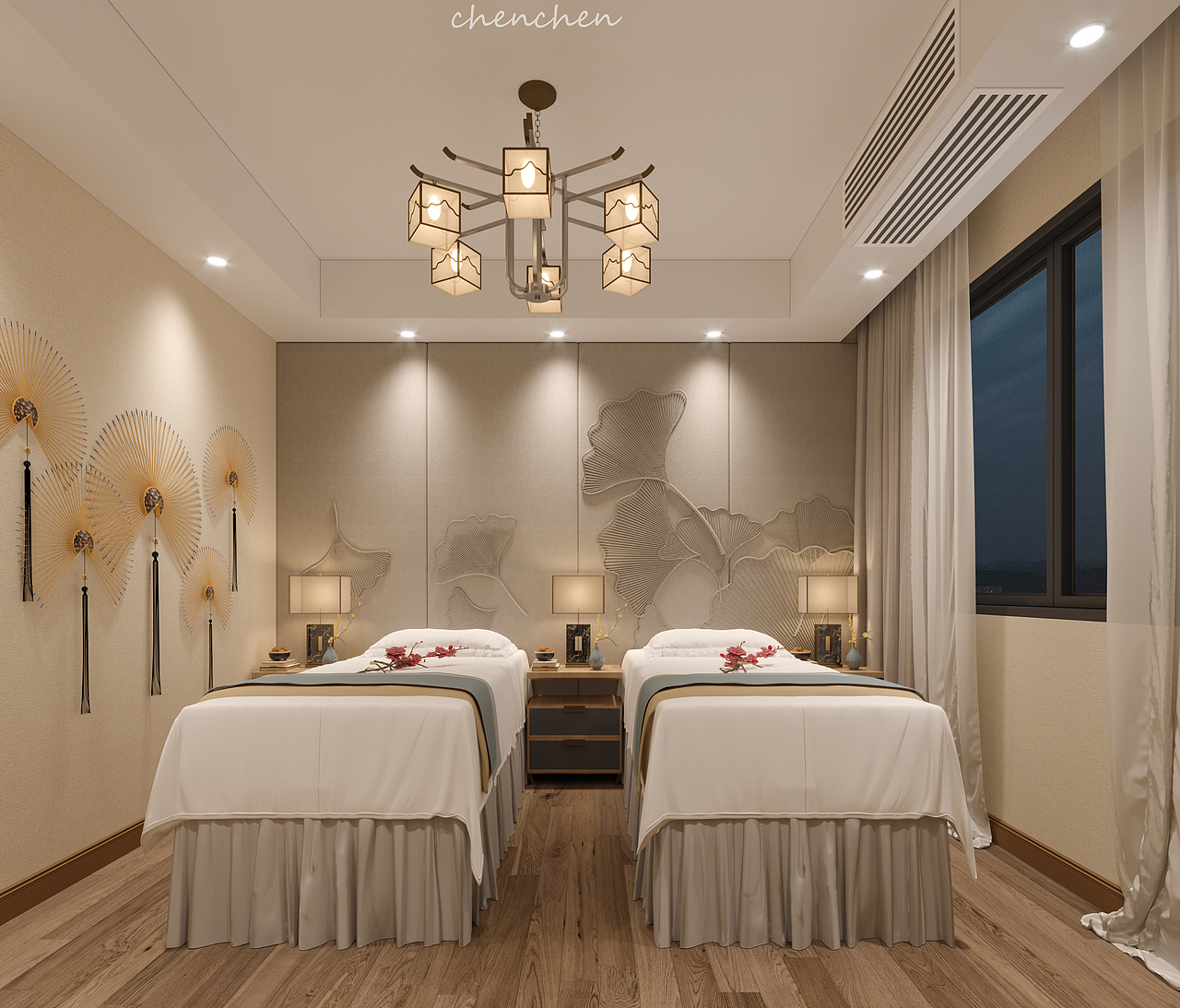 工装—原木和现代风美容养生店（图ZMjY2MDQwODEy） - 商业空间设计 - 站酷设计师陈晨晨晨晨原创素材 - 站酷ZCOOL
