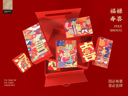 创意的新年礼盒，浓浓的过节气氛！