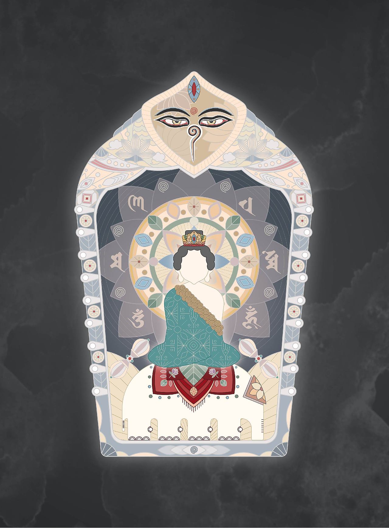 普贤菩萨 - 插画（图ZNzI3ODQ3NDg=） - 图案 - 站酷设计师Leo张原创素材 - 站酷ZCOOL