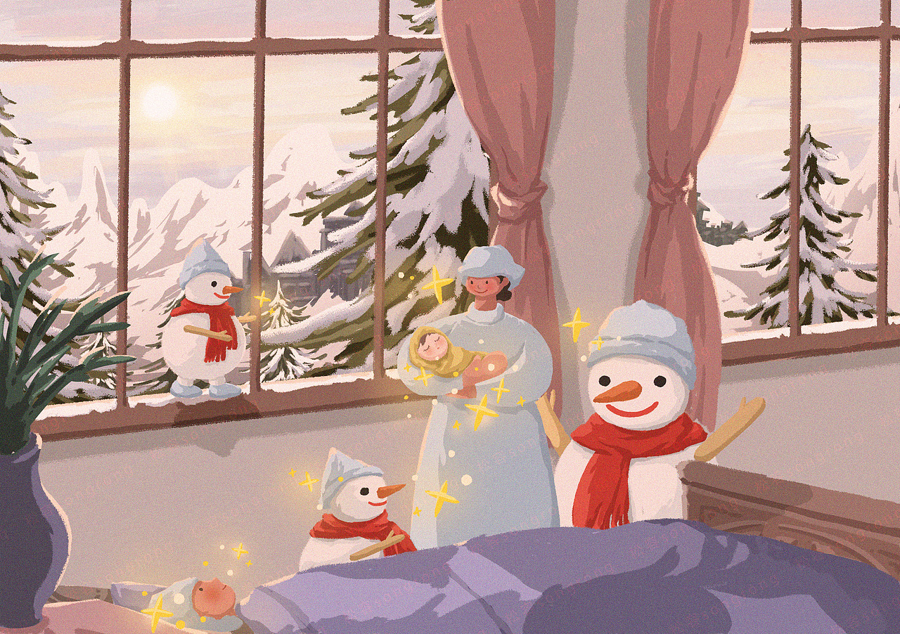 雪人的祝福（图ZMjgzNTEyNjQ4） - 创作习作 - 站酷设计师松容原创素材 - 站酷ZCOOL