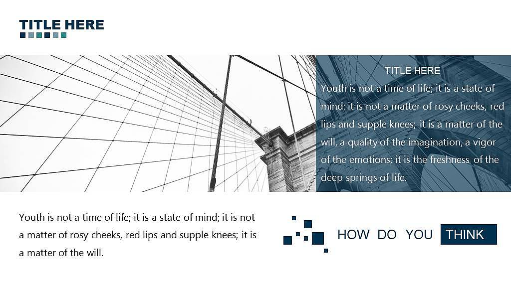 【深蓝青年】质感大气年终图文排版总结提报模板