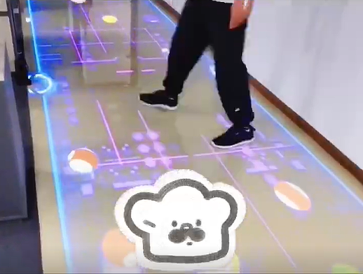 台球还能这么玩——地面投影雷达互动游戏