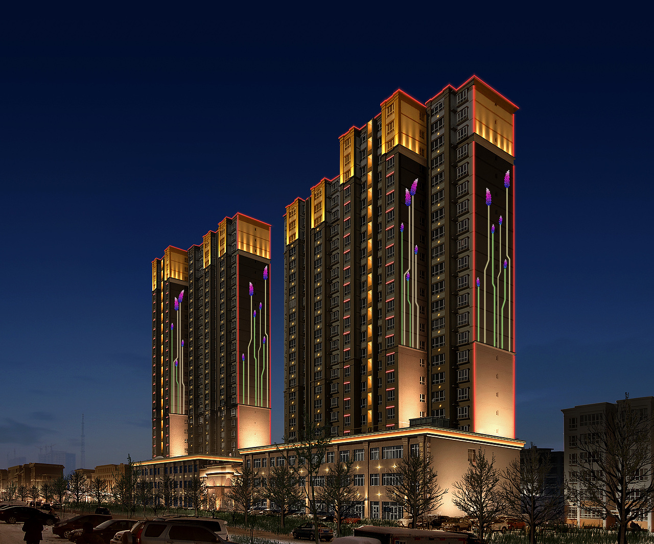 夜景灯光设计（图ZMTI5MTk3OTM2） - 景观设计 - 站酷设计师霍尼玛原创素材 - 站酷ZCOOL