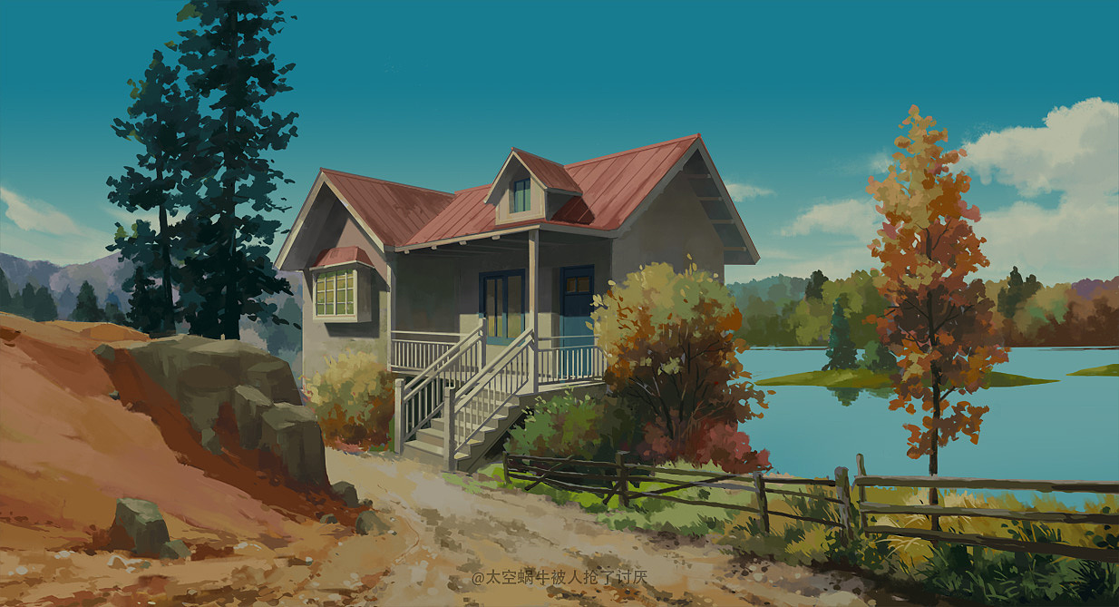 春与秋（图ZMjkyODgzMDI4） - 艺术插画 - 站酷设计师太空蜗牛爱画画原创素材 - 站酷ZCOOL