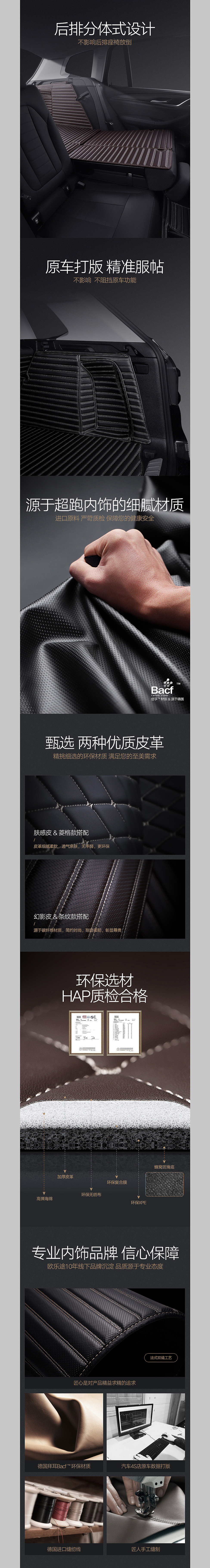 汽车用品详情页宝马专用全包围汽车脚垫详情创作设计