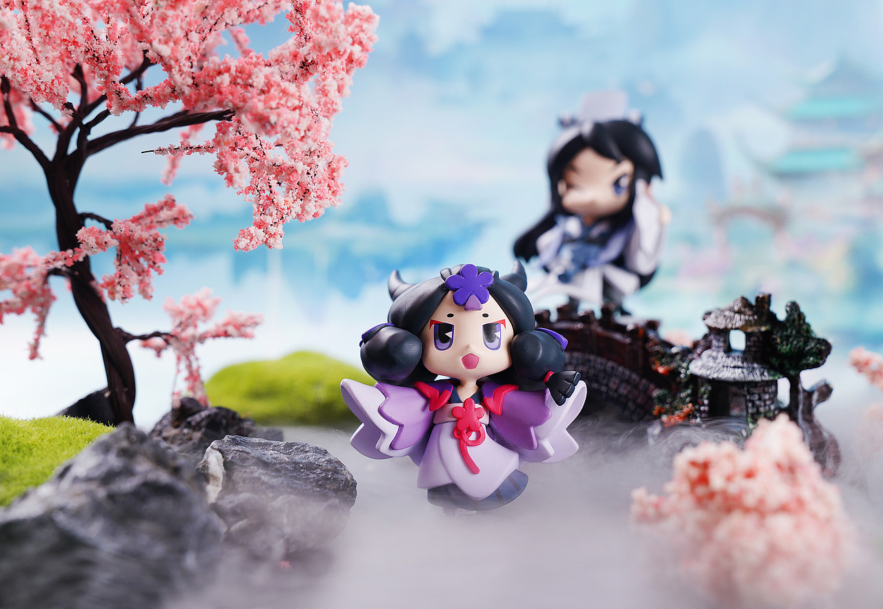 仙侠风格手办盲盒摄影