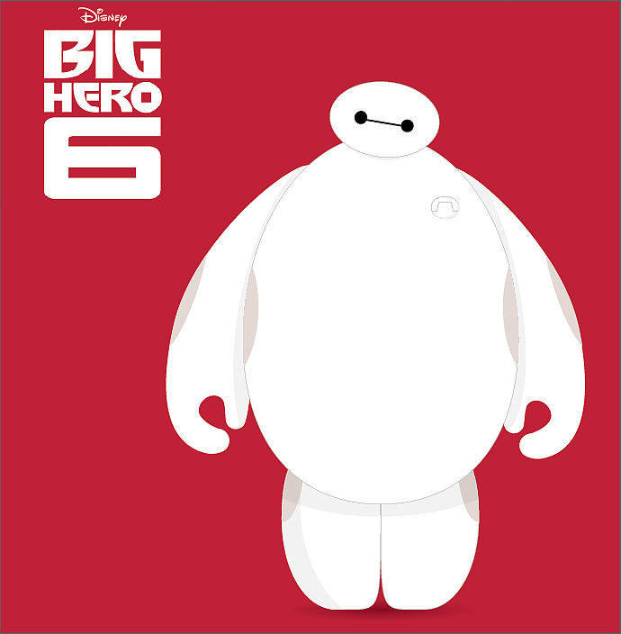 简单的扁平化大白