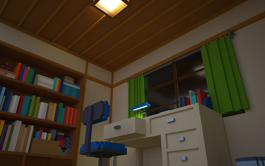 野比大雄の房间【MagicaVoxel】(图ZNjQ5NzE1NjA=) - 其他三维 - 站酷设计师hasaddl原创素材 - 站酷ZCOOL