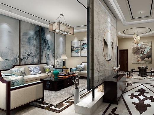 新中式（個人主頁-ZMjgzMDk3MDQ=） - 家裝設(shè)計 - 站酷設(shè)計師無遠(yuǎn)天方原創(chuàng)素材 - 站酷ZCOOL