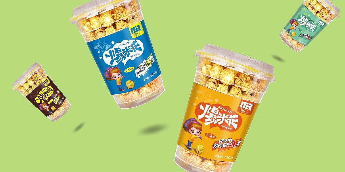 名仁 爆米花 | 食品包装设计 · 视觉形象设计 |平面|包装|突破品牌策