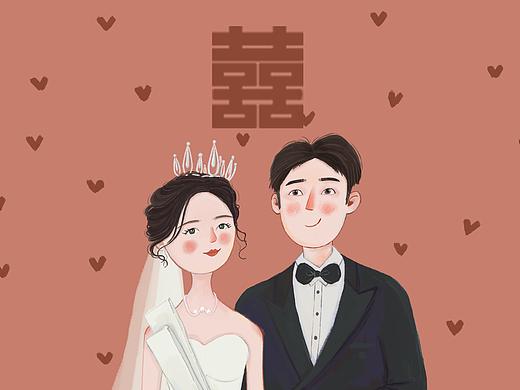 结婚啦（个人主页-ZNTExMjEwNjg=） - 儿童插画 - 站酷设计师都安原创素材 - 站酷ZCOOL