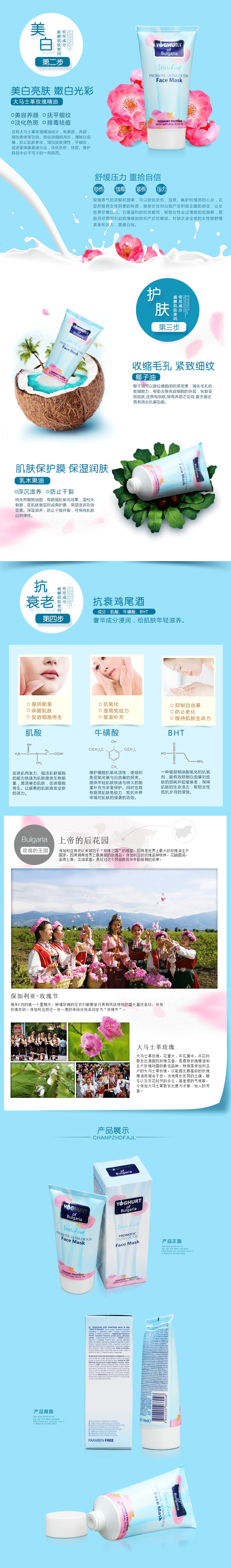 【囍堂视觉】天猫国际/保加利亚 化妆品 -面膜详情页面设计