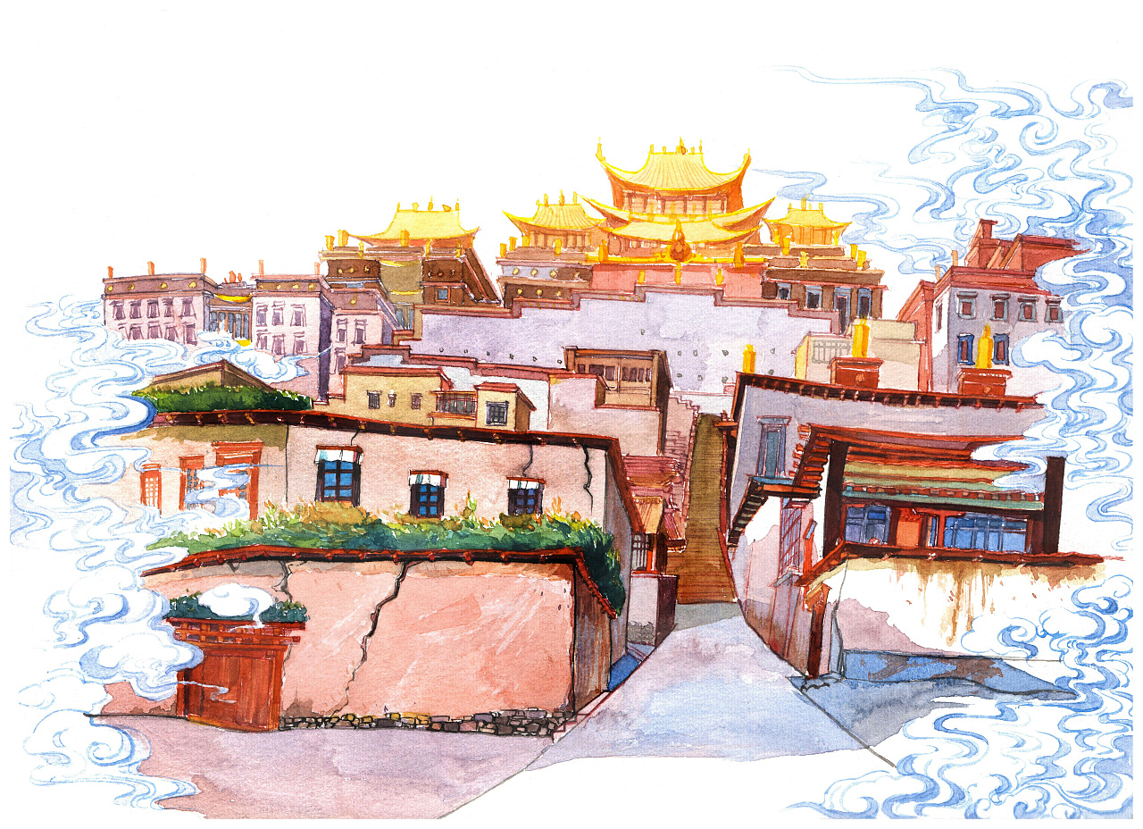 《滇南梦影录》水彩云南·附细节