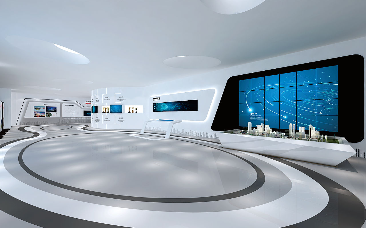 一个简洁的展厅