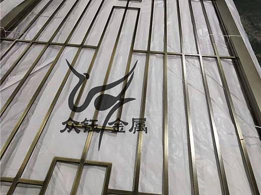 湘西厂家直供铝雕刻屏风 拉丝青古铜铝屏风