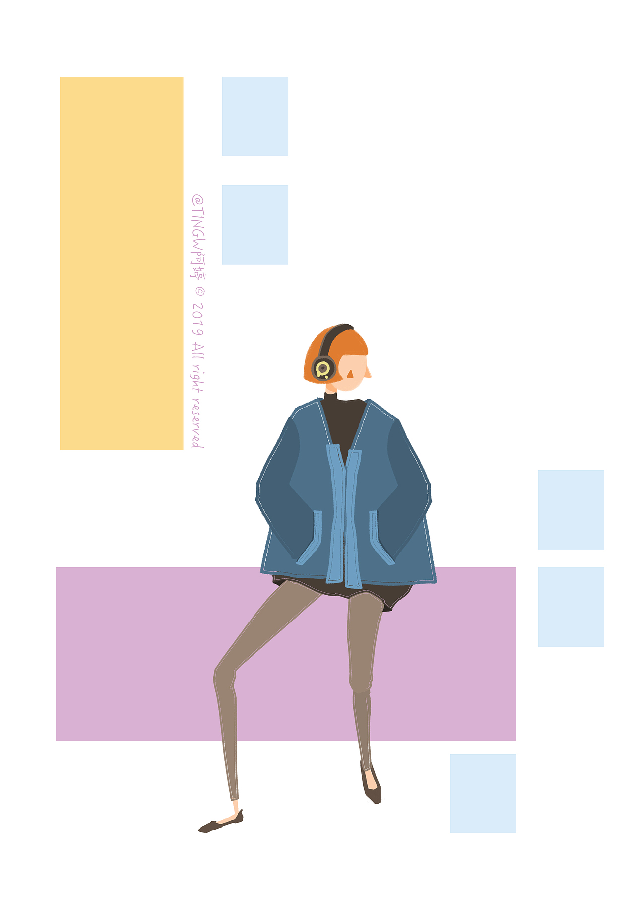 日常练习「住在小格子里的小小人鸦」