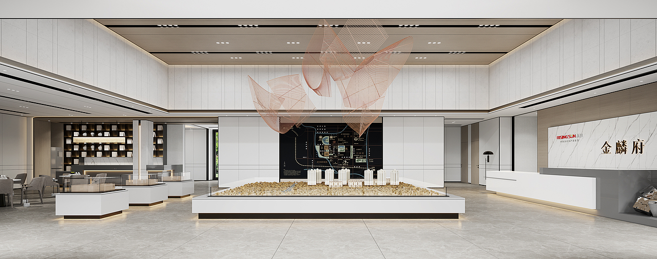 现代售楼部表现:极简