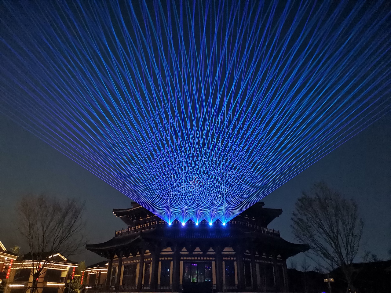 《醉梦云台》光影水舞秀测试