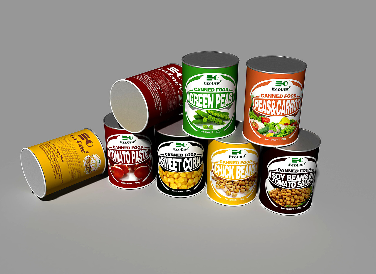 出口豆类罐头包装