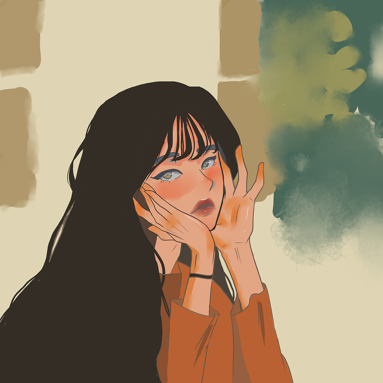 头像女|插画|新锐潮流插画|蹦蹦跳跳鸡_原创作品-站酷zcool