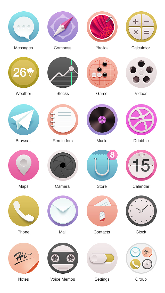 扁平化图标设计临摹（图ZMzQyNzI2OTY=） - 图标 - 站酷设计师qiyuan_8898原创素材 - 站酷ZCOOL