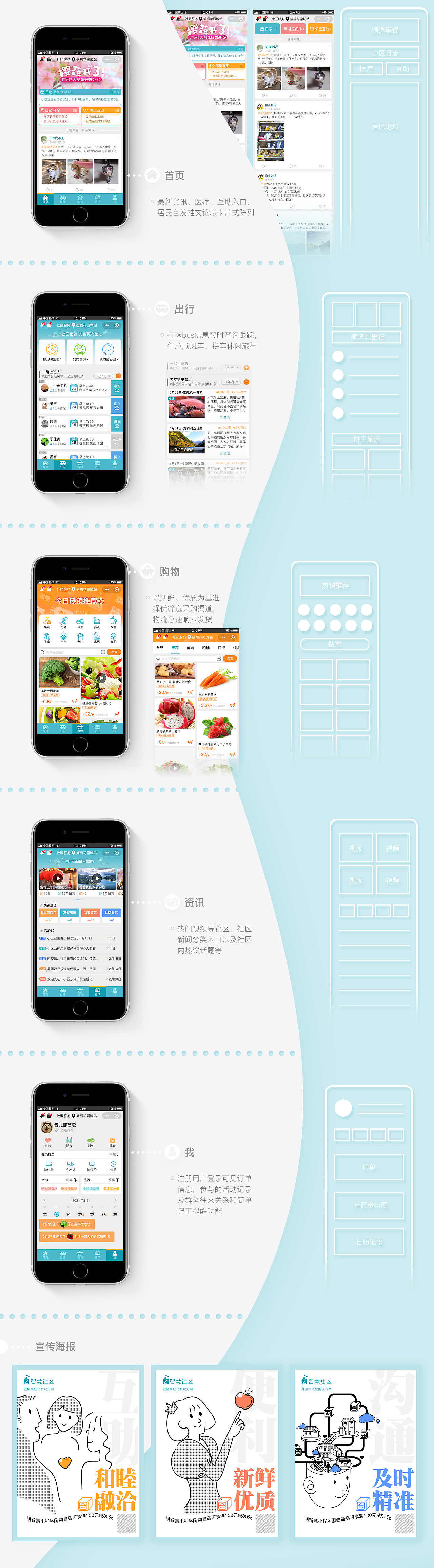社区生活平台小程序UI设计（图ZMjQ1Mzc2ODE2） - 交互/UE - 站酷设计师Goglermanner原创素材 - 站酷ZCOOL